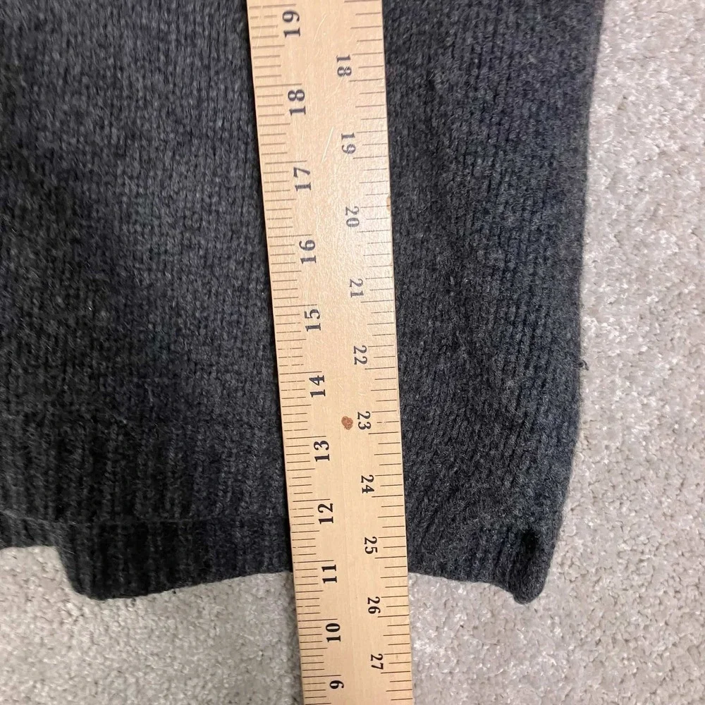 Vintage Abercrombie Lambswool Henley Sweater Mens Medium Gray Soft 2000s